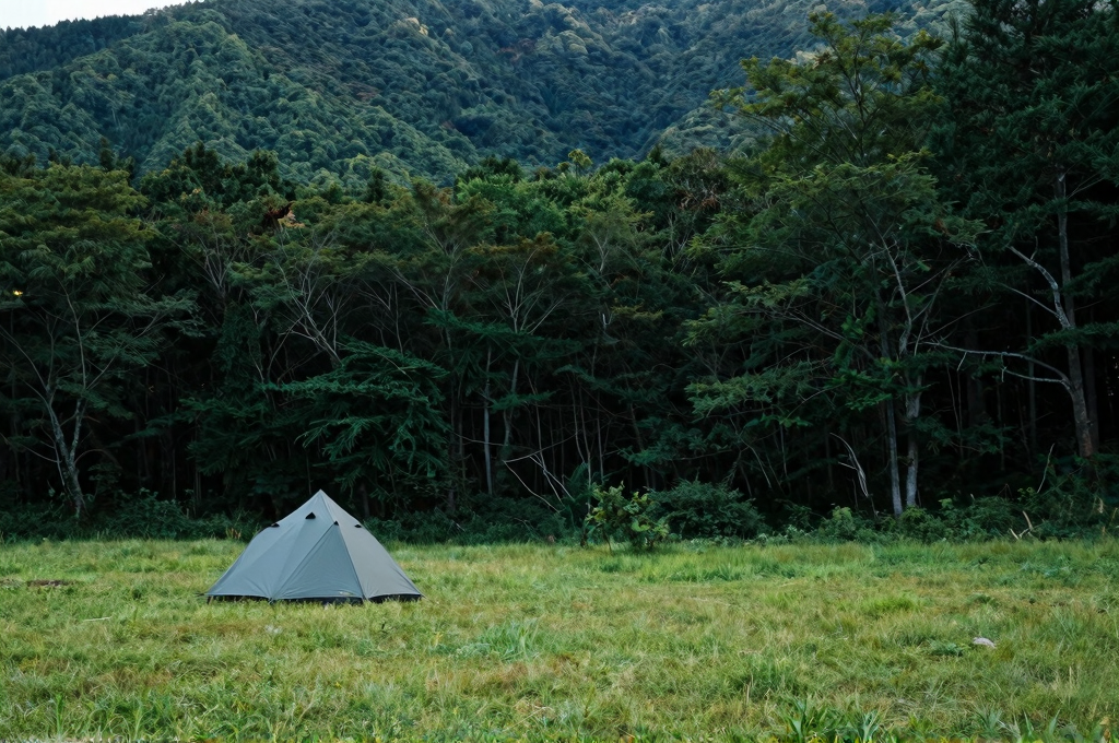 ソロキャンプの風景